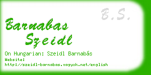barnabas szeidl business card